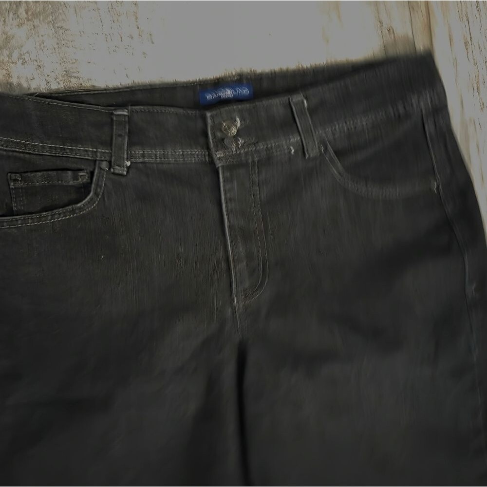 Bandolino Charcoal Black Stretch Bling Pocket Bootcut Jeans - Picture 5 of 12